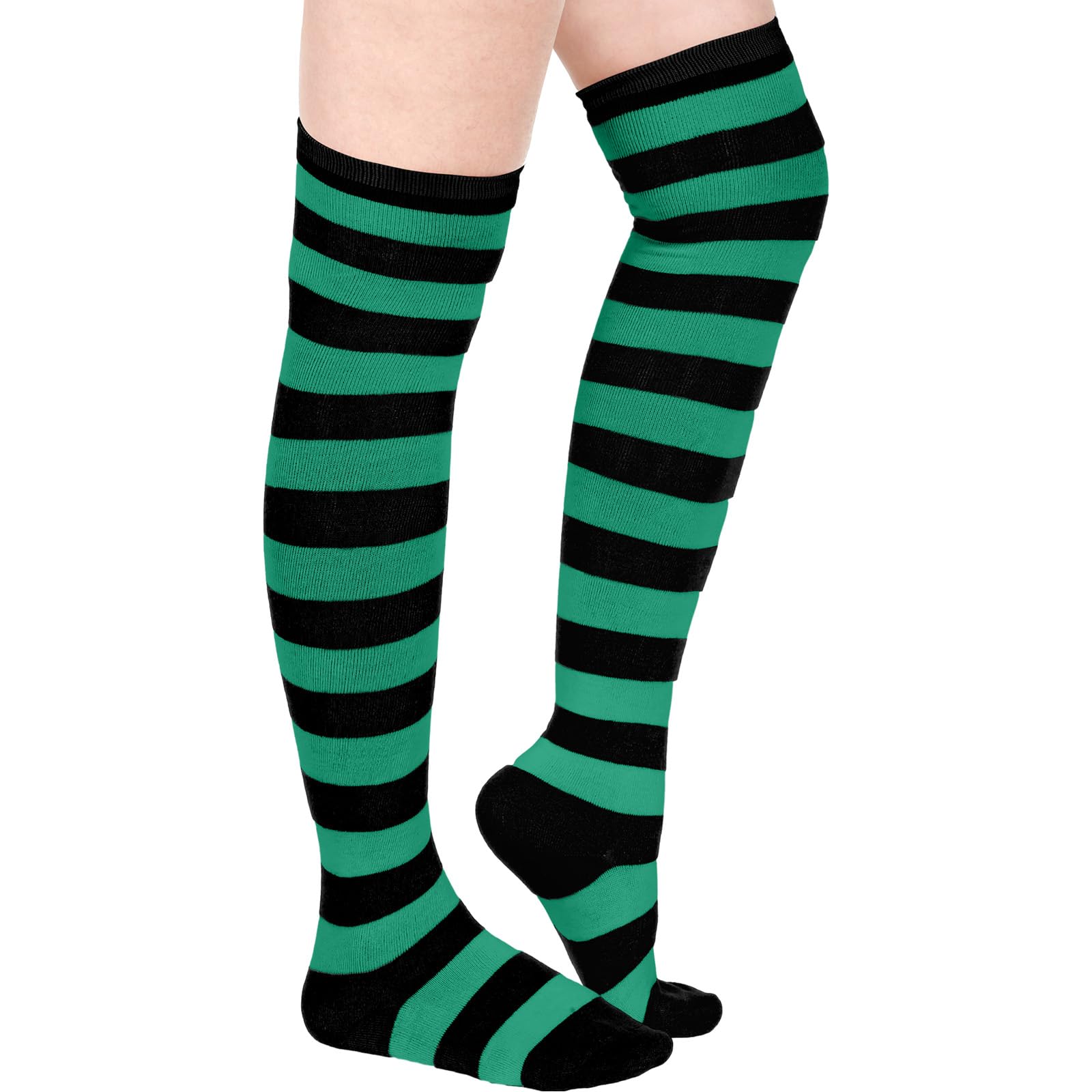 Blulu Geyoga Hoge Gestreepte Sok Panty voor Halloween, gestreepte