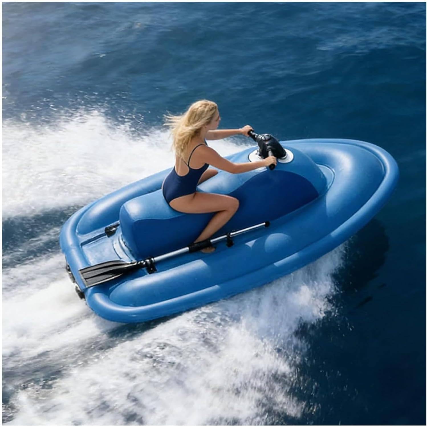 FJYAWEN Motorised Inflatable Watercraft with Detachable Underwater Propeller 500W10A