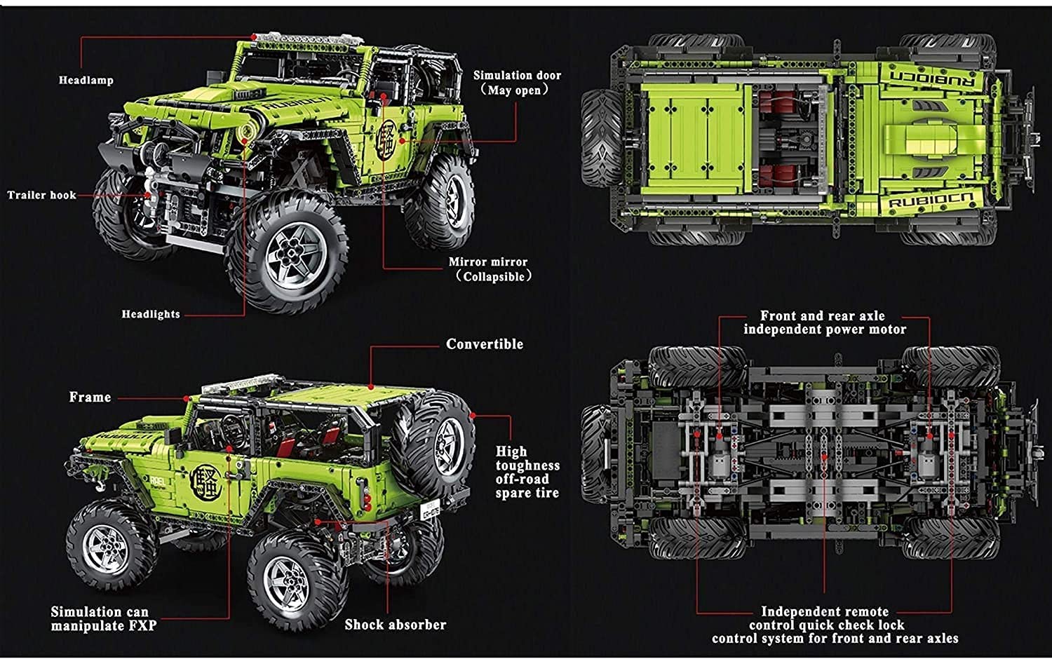 Amazon.co.jp: ジープラングラー用のテクニック4X4オフロード車