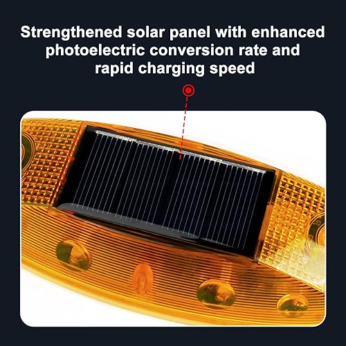 Miniatura 3 de Aolyty Luz estroboscópica solar de advertencia para exteriores, impermeable, brillante, luz solar intermitente de seguridad para sitios de