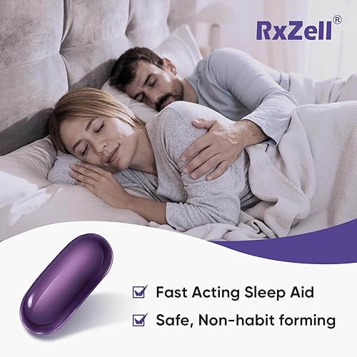 Miniatura 5 de RXZELL Ayuda para dormir, difenhidramina HCl 25 mg, 220 cápsulas blandas - Duerme más rápido, sueño reparador más profundo, no forma hábito