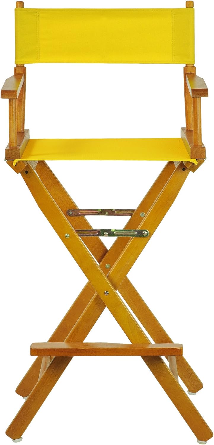 Casual Home 230-05/021-34 Director Chair 30" - Bar Height Honey OakFrame/Gold Canvas