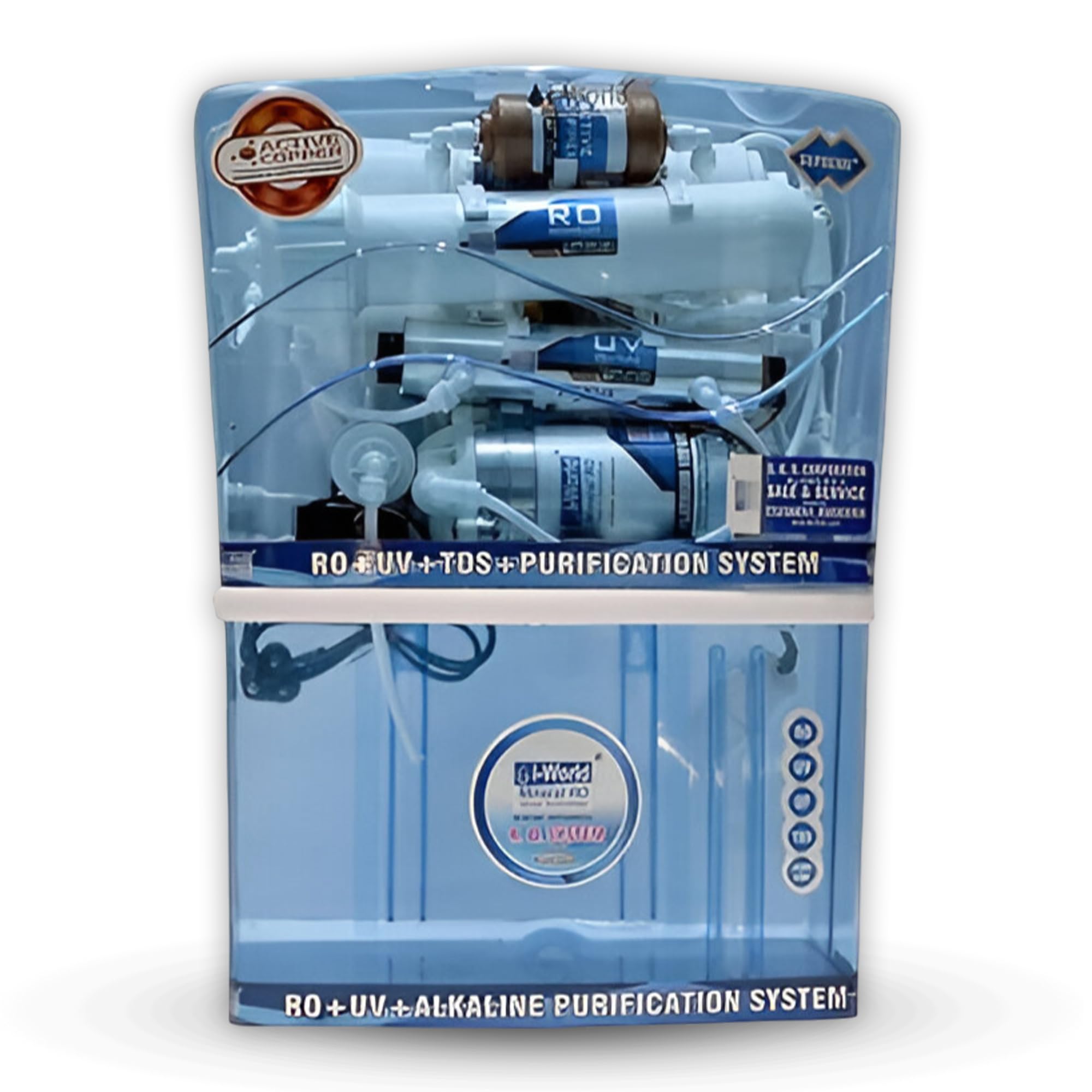 I WORLD SUPREME RO+UV+UF+TDS Water Purifier – 13L Storage Cap.– Copper Filter – Advanced RO – Taste Adjuster – Auto Shut-Off – High TDS Removal – Blue Transparent – Home/Office Use – Free Installation-image-42
