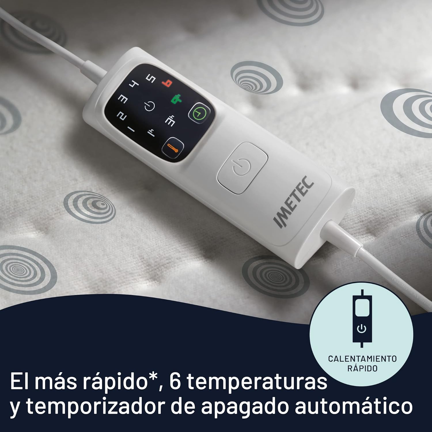 Close-up of the Imetec Adapto electric underblanket controller