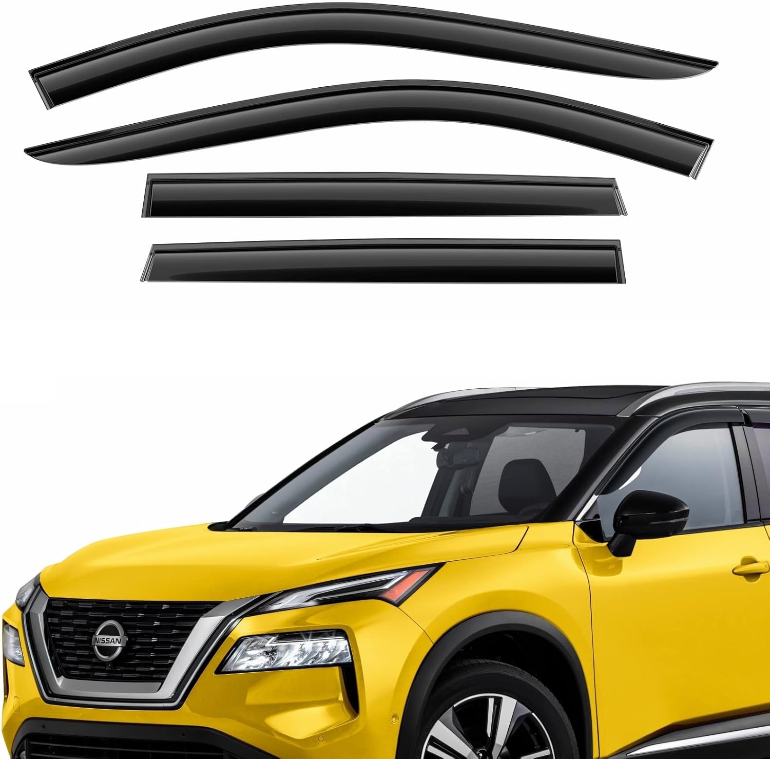 Extra Durable Window Deflectors TapeOn Window Visors Rain