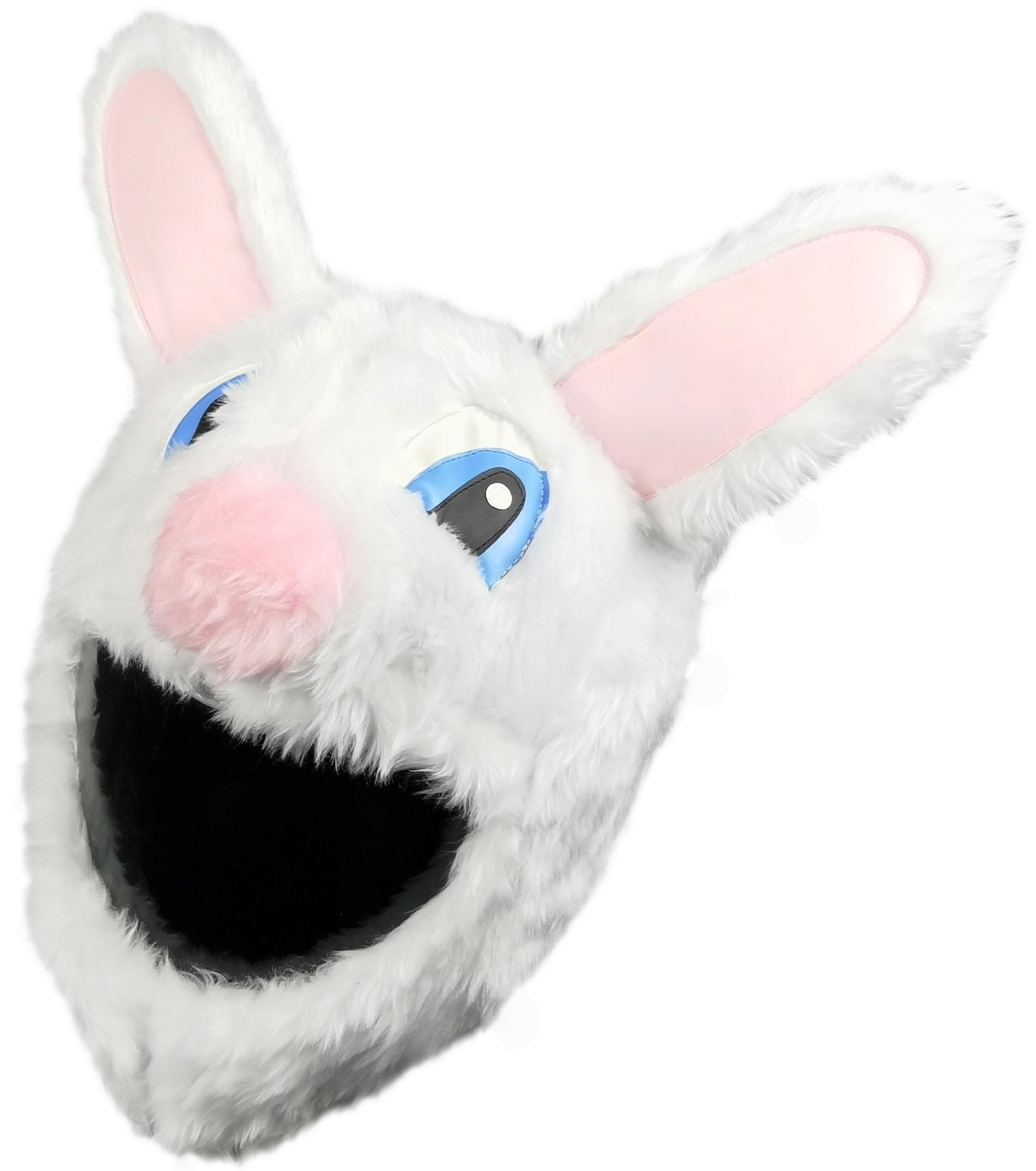 Housse Casque Moto en Tissu - Couvre-Casque Intégral Amusant | Lapin avec oreilles - idée cadeau originale pour motards, convient aussi au ski, taille unique, homme et femme