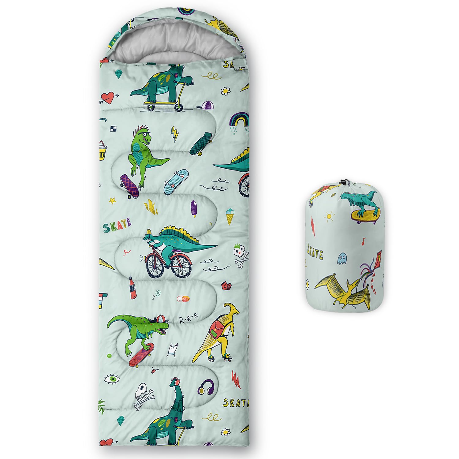 Sleeping Bags for Adults Kids,Backpacking Camping Sleeping Bag for Girls Boys Lightweight Waterproof Cold/Warm Weather Sleeping Bag for All Season