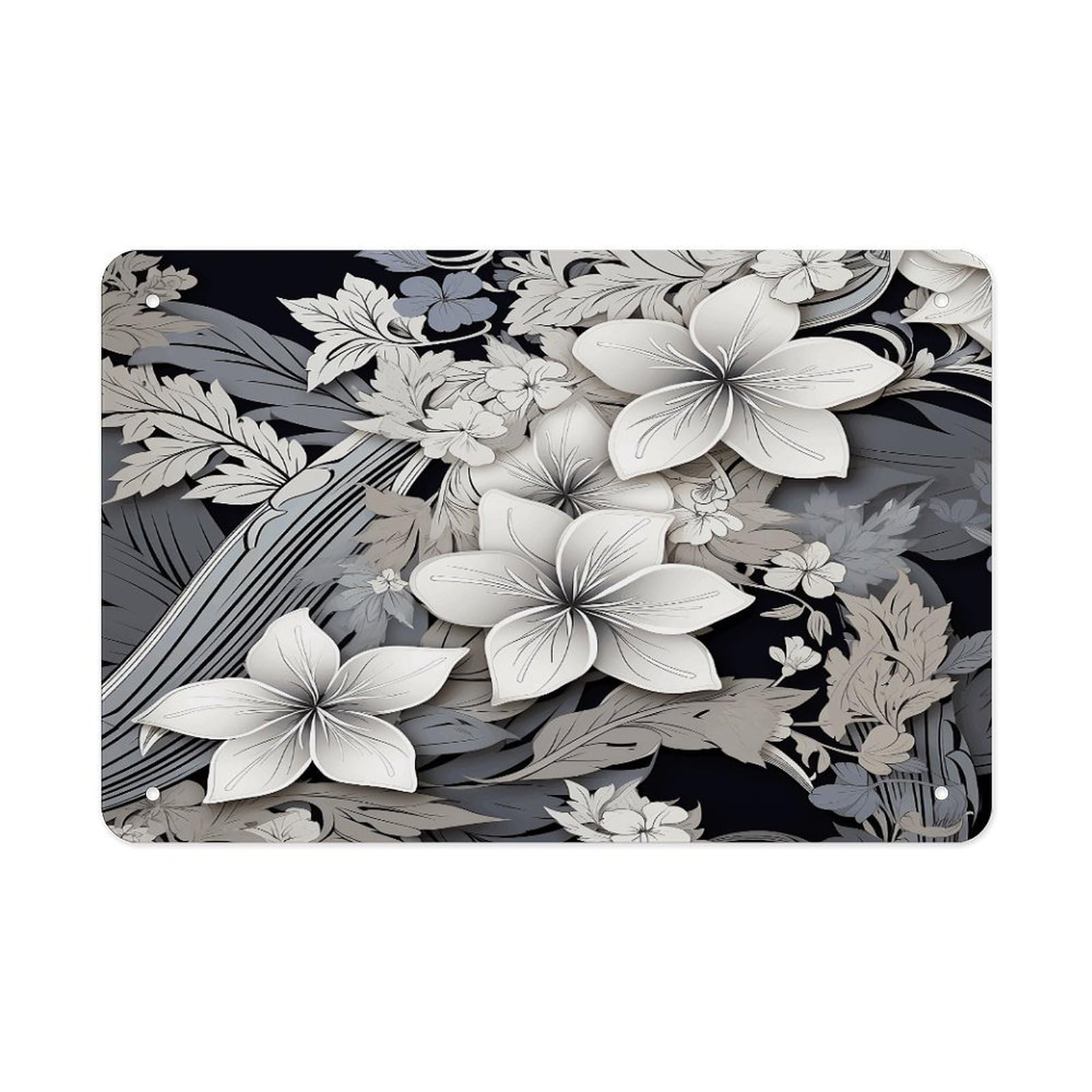 Fodpand Style Tropical Flowers Wall Art Metal Signs Tin Sign