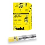 Pentel Super Hi-Polymer Lead Refill, (0.9mm) Thick, HB, 180 Pieces of Lead, 12 Tubes of Lead (50-9-HB) – view 1