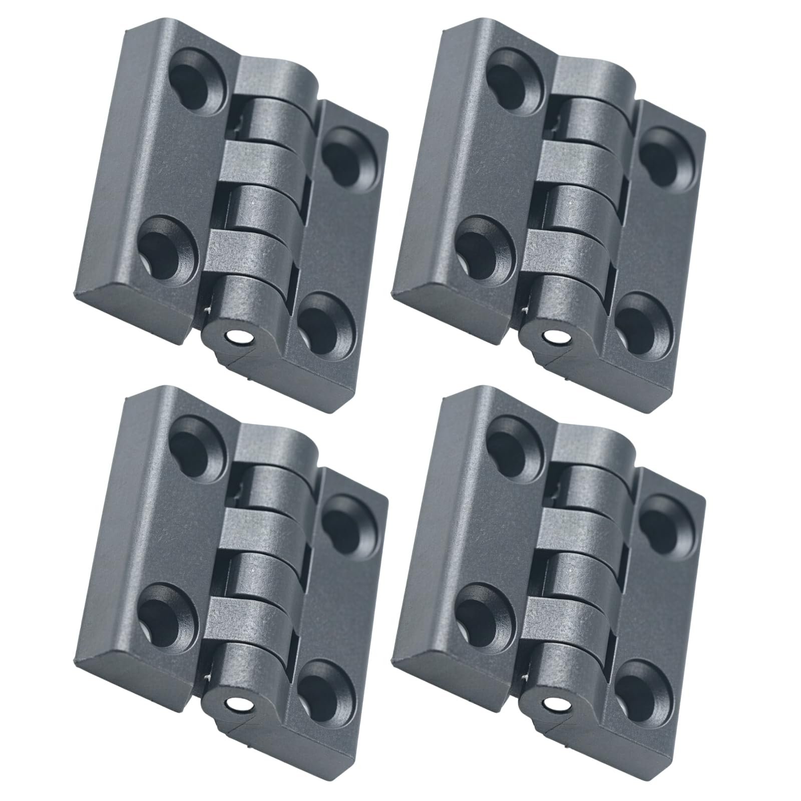 50x50mm Nylon Butt Hinge, 4 Pcs Black Plastic Flush Mount Hinge for Cabinet, Toolbox, Furniture, DIY Projects