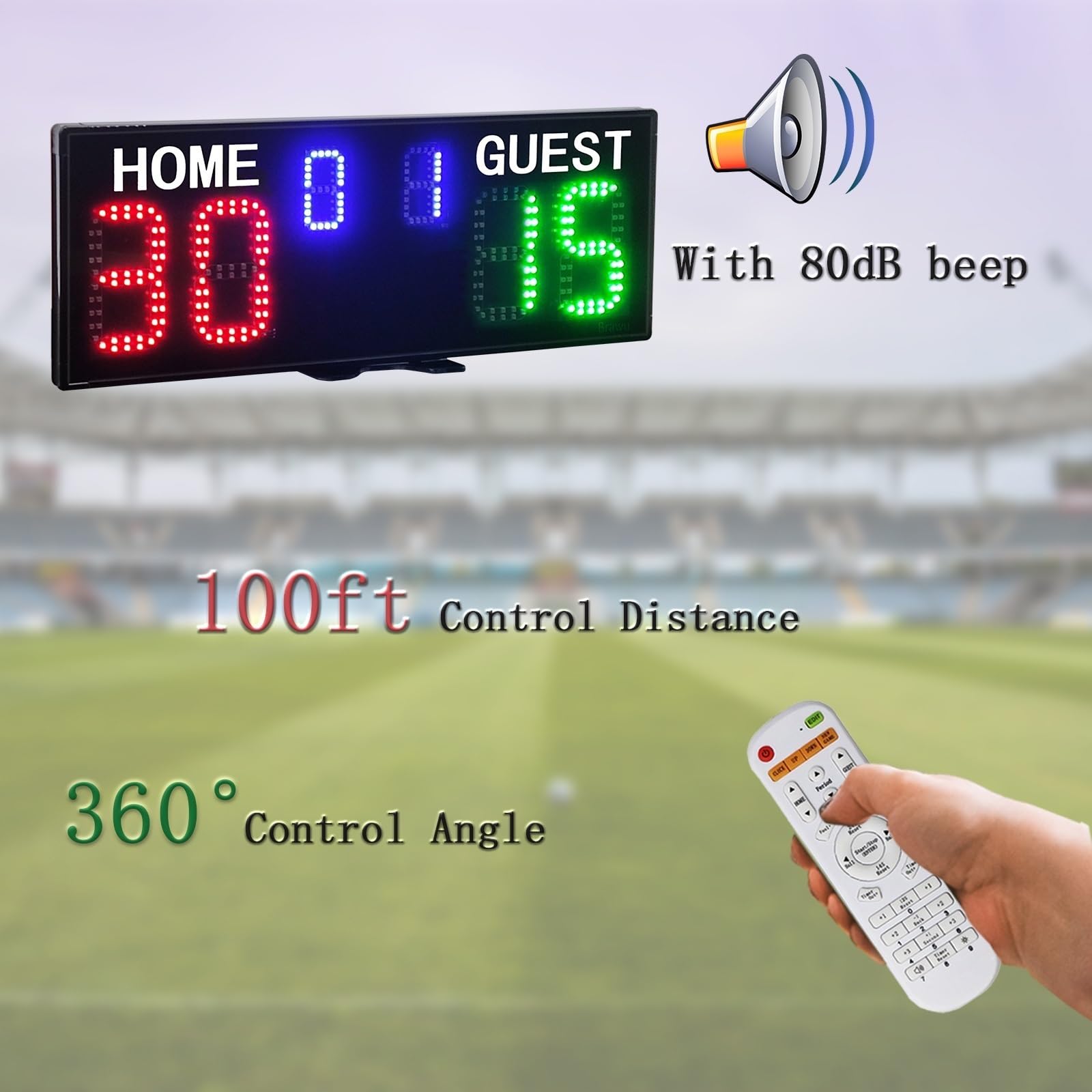 Custode del Punteggio Tabellone Segnapunti Tennis A LED for Rete, Basket Elettronico Facile da Leggere