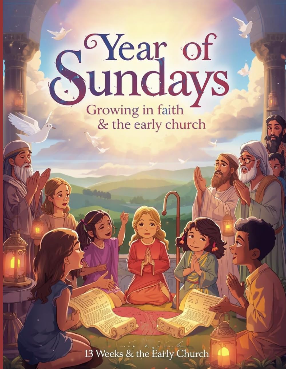 A Year of Sundays : Growing in Faith (The Early Church & Me): A Christian Bible Activity Book for Toddlers—13 Weeks of Prayer, Brave Apostles, and Living for God with Bold Lines for Ages 4-6.