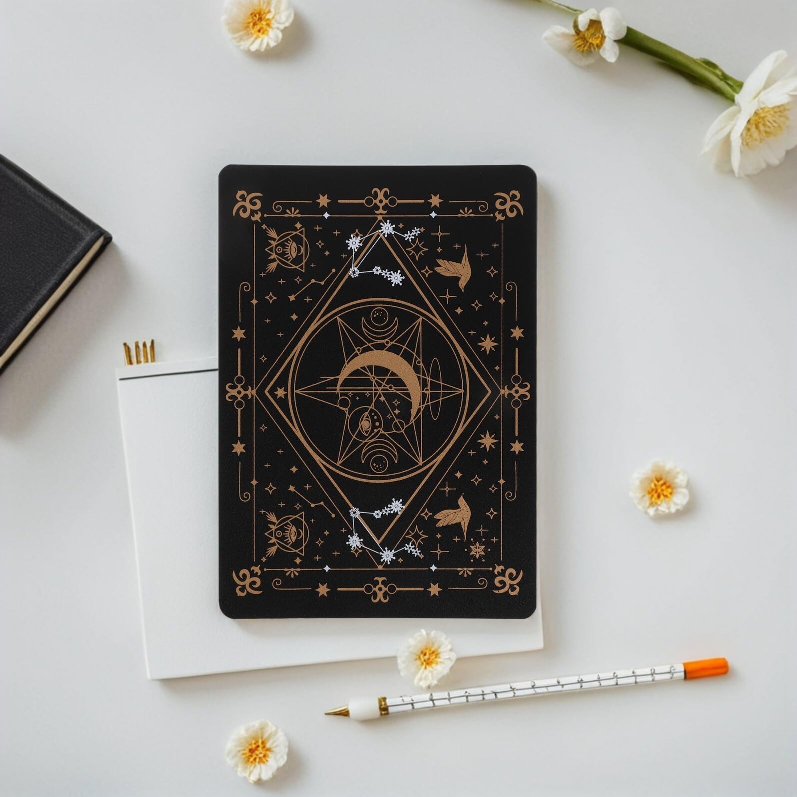 4 Pièces Tapis de Découpe Artisanal Noir pour Activités Créatives avec Échelle, Matériau Composite Plastique 2.0 et Pvc Haute Densité, Portable et Réutilisable Maison