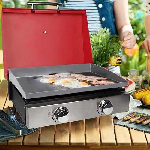 Miniatura 7 de Capucha de cubierta dura con medidor de temperatura para parrilla Blackstone de 22 pulgadas, campana de parrilla 5011 para parrilla Blackstone de 22