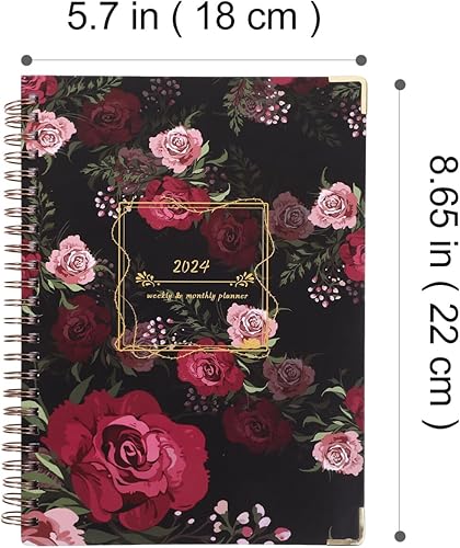 Miniatura 7 de MAGICLULU Calendario 2024, planificador de horario, planificador, agenda de oficina, cuaderno de citas, agenda de citas, cuaderno, calendario, bloc