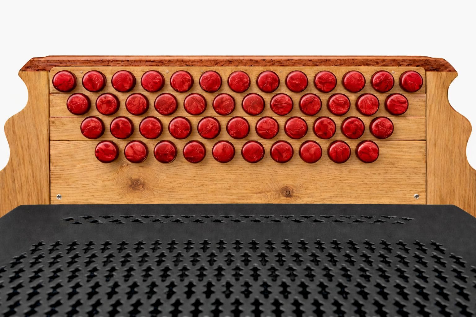 Harmonikaknöpfe Perlmutt rot 35 Stück für Steirische Harmonika – hochwertige Diskantknöpfe zum Nachrüsten & Reparieren – edles Design, langlebig & passgenau – Zubehör für Volksmusikinstrumente