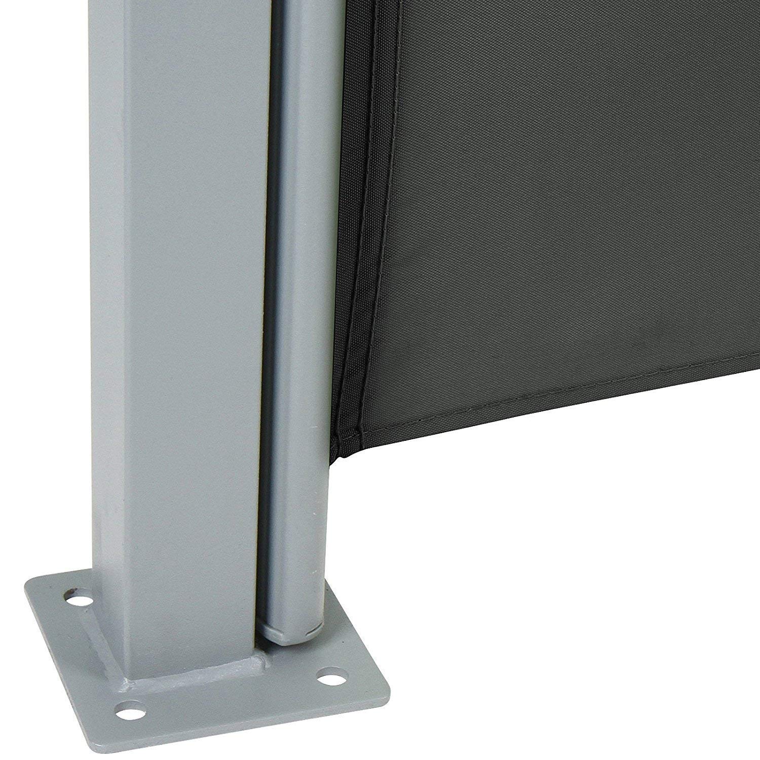 UISEBRT Tenda Laterale Avvolgibile per Balcone, Terrazza, Giardino, 180 x 300cm, Antracite