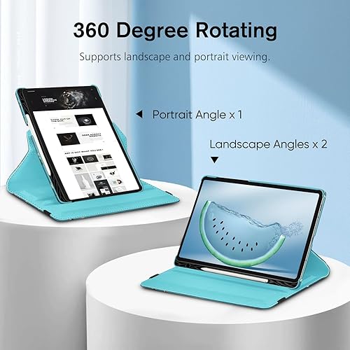 Vista 27 de Fintie Funda giratoria para Samsung Galaxy Tab S10 Lite/S10 FE/ S9 FE 5G 10.9 pulgadas/Tab S9 11 pulgadas con soporte para bolígrafo S, cubierta
