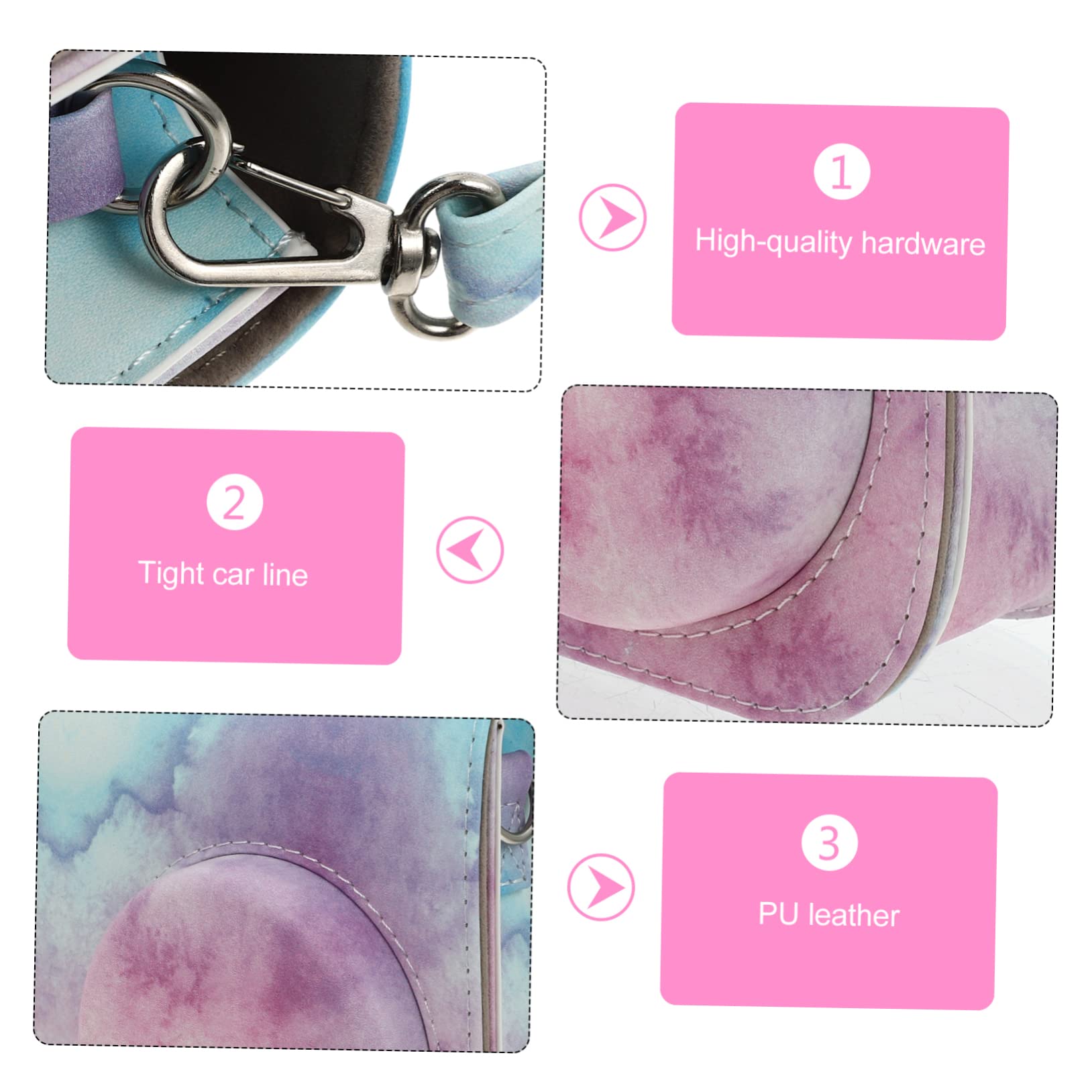 KONTONTY Protective Sleeve for Instant Camera Mini 11/9/8 Stylish Pu Case Shoulder Strap for Travel