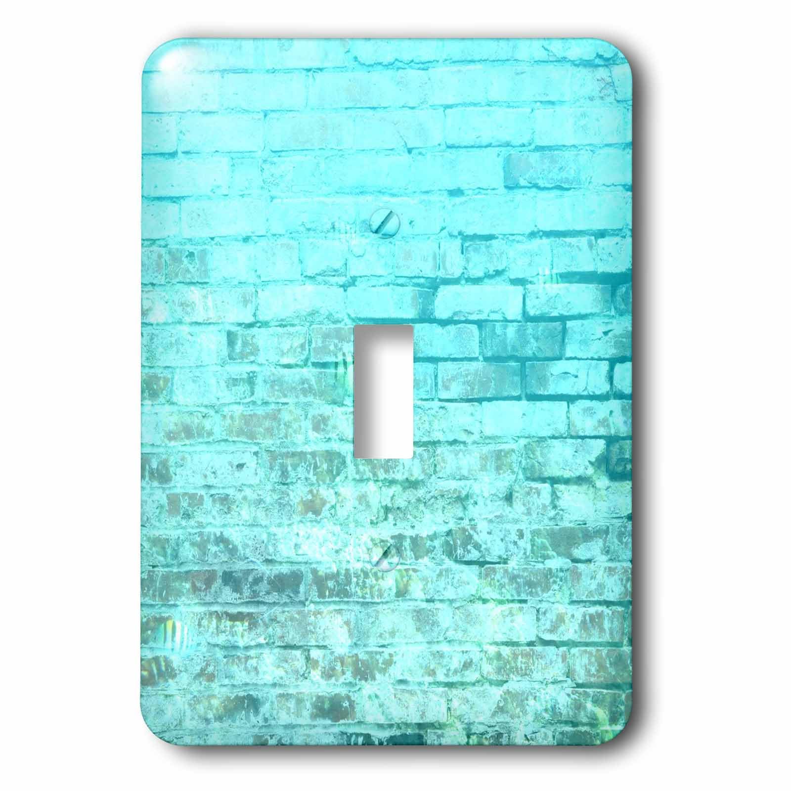 Interrupteur à baïonnette aqua bricks art abstract 3dRose pour rénover un mur terne
