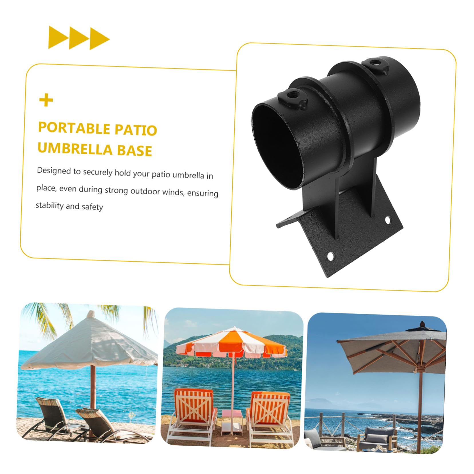 2 Piezas Soporte para Parasol de Terraza Ajustable Soporte de Acero al para Barandilla y Jardín Fijador para Postes