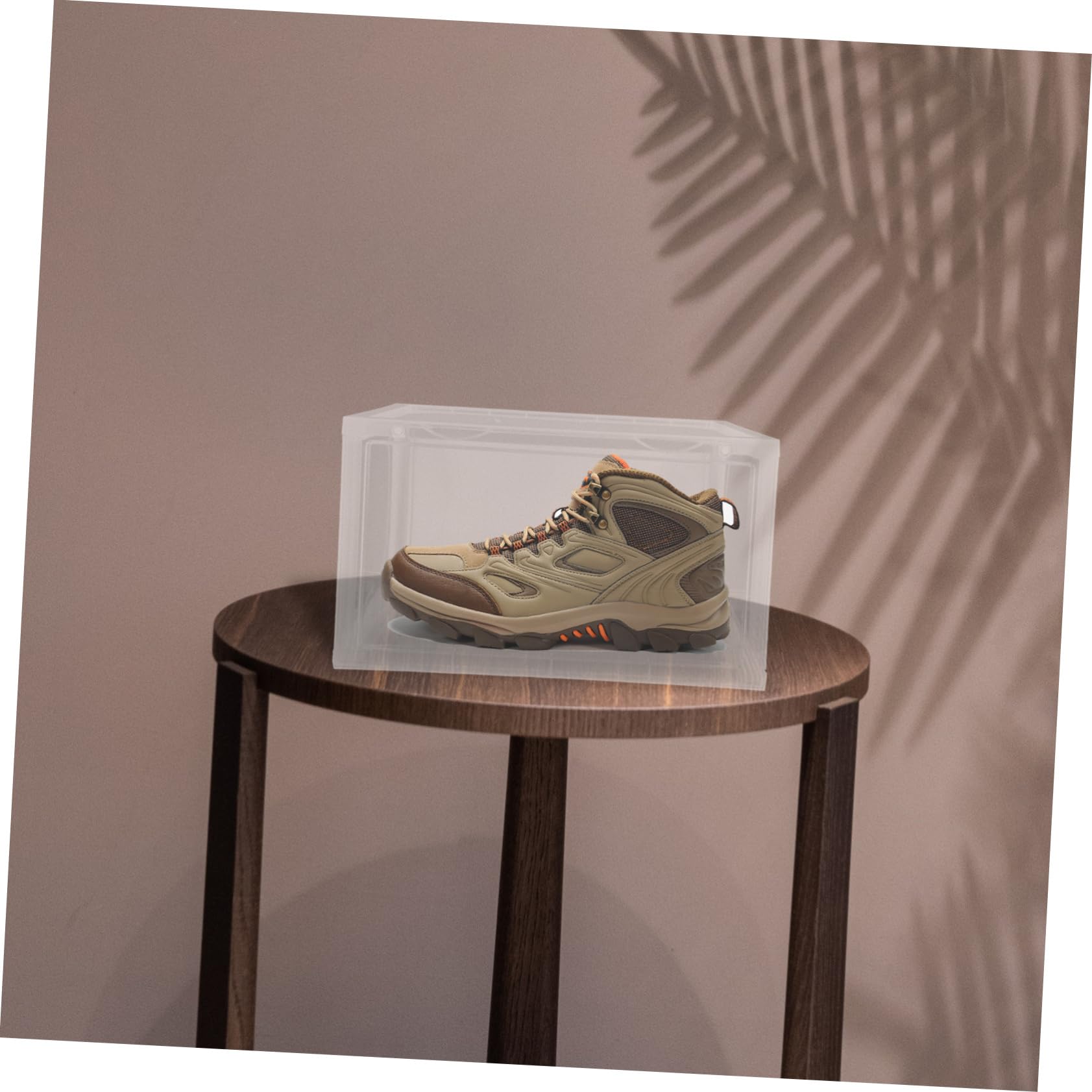 Zerodeko Organizador de Zapatos Acrílico con Puerta Lateral Magnética Caja de Almacenamiento Apilable Que Ahorra Espacio para La Entrada