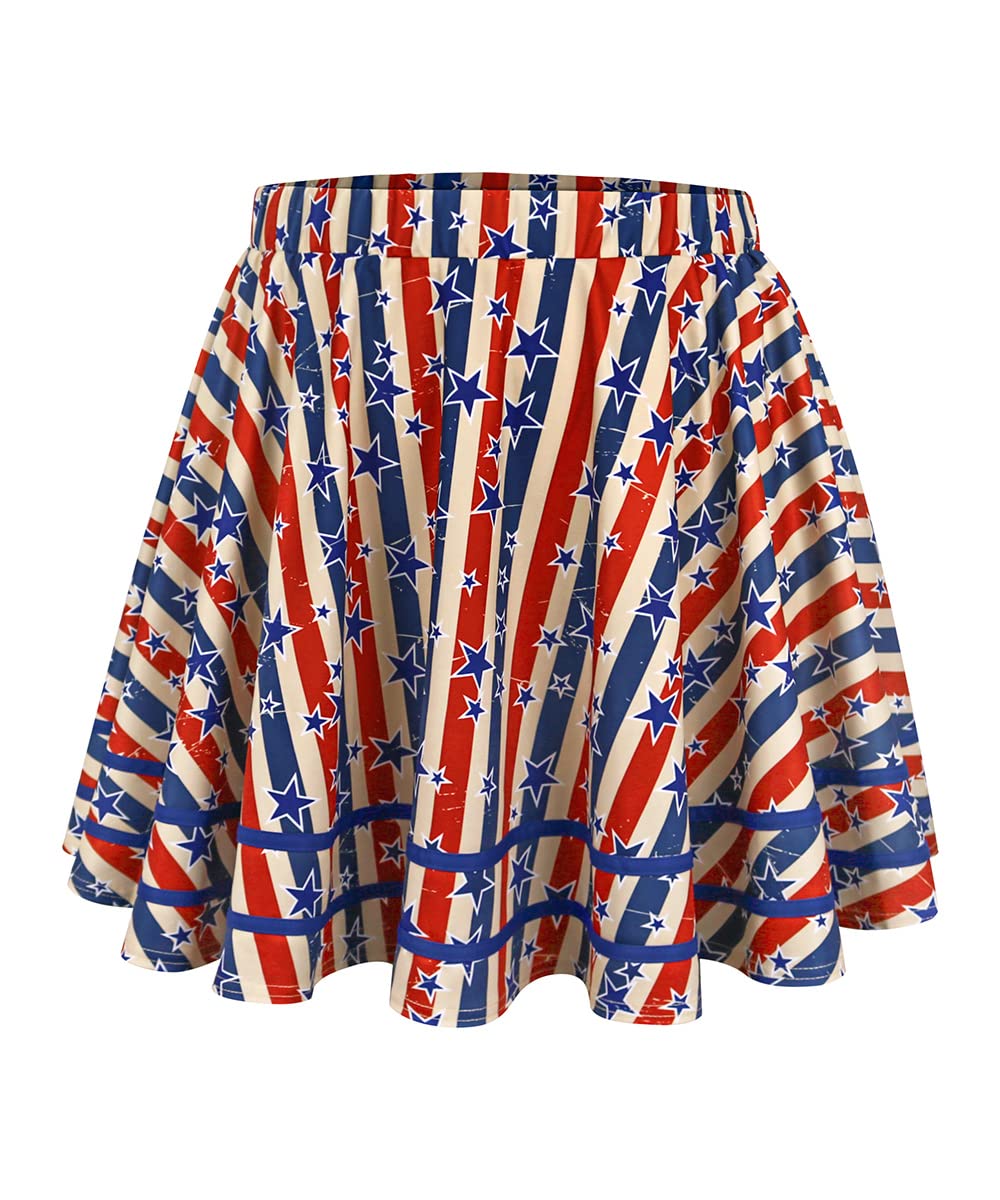 RITERA Plus Size Skirt for Women Elastic Mini Skirt A-Line with Side Hidden Zipper Casual Ladies Summer Skirt Stretchy XL-5XL