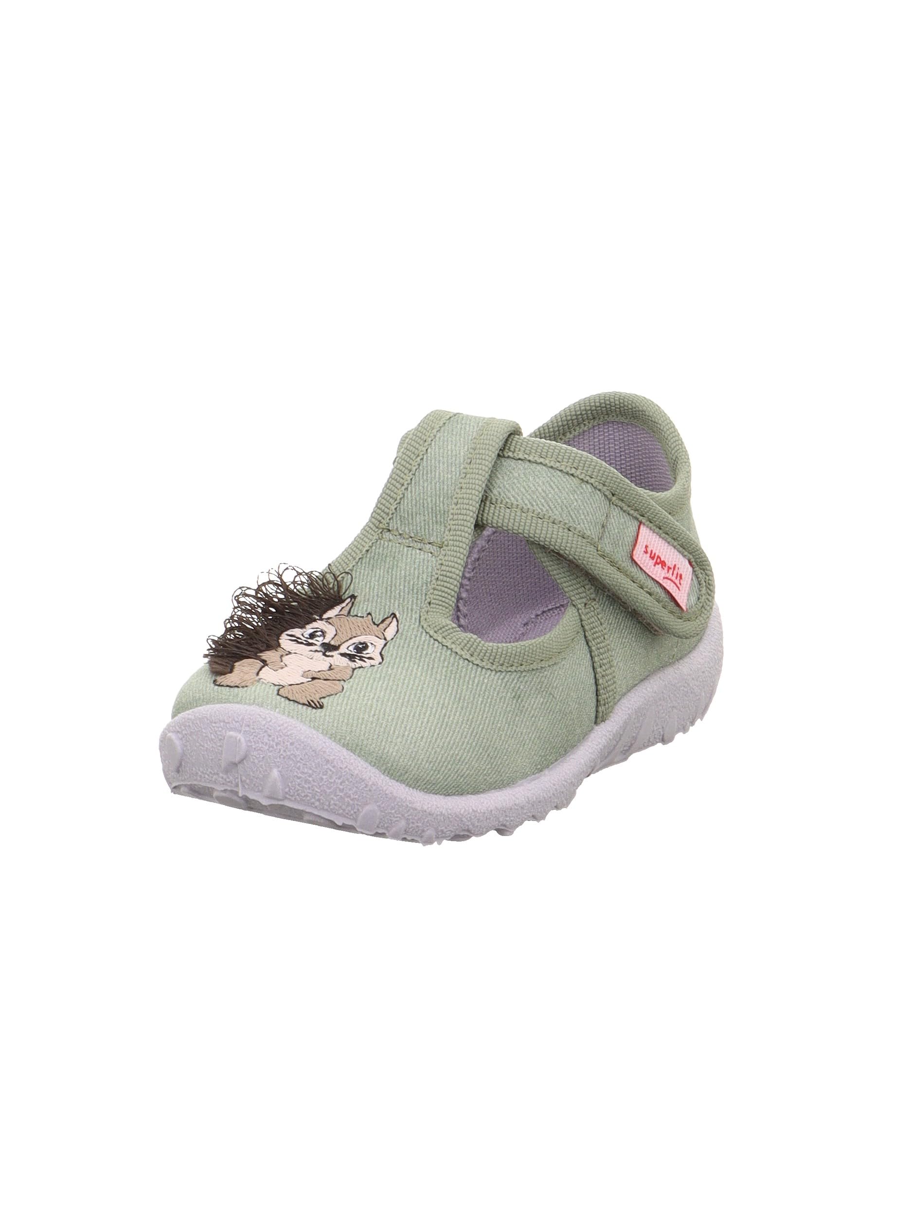Superfit Boys Spotty Slippers, light green, 2 UK Child