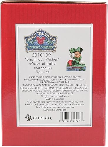 Miniatura 5 de Enesco Jim Shore Disney Traditions Minnie Mouse Shamrock Personality Pose Figurine, 3.25 pulgadas, multicolor