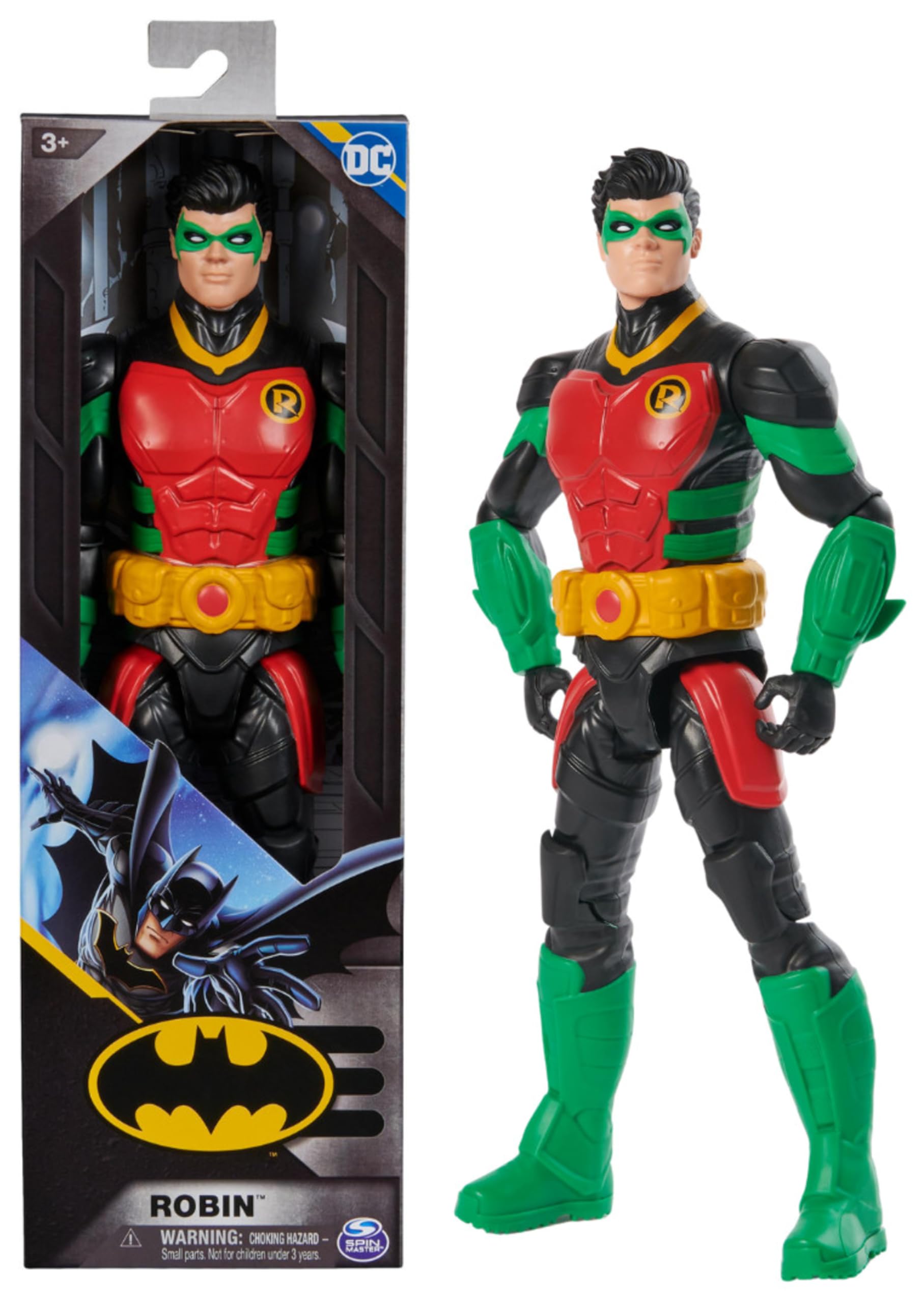 DC COMICS | BATMAN | Personaggio Batman Tech con armatura argento e nera in scala 30