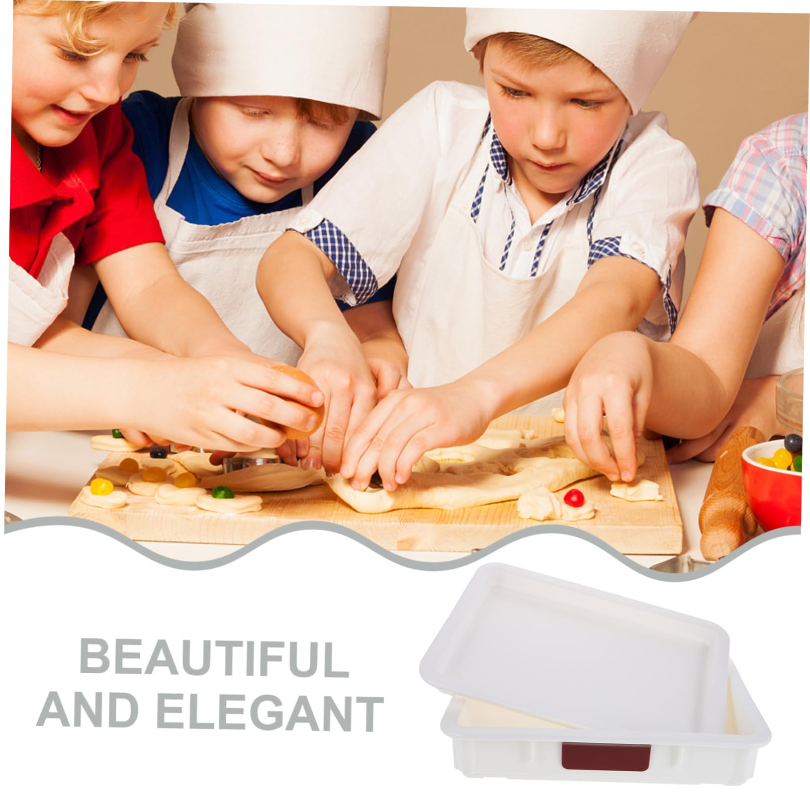 SHOWERORO Contenitore in Plastica Per Lievitazione Di Impasto Pane E Pizza Con Coperchio Bianco Impilabile Per Conservazione E Refrigerazione