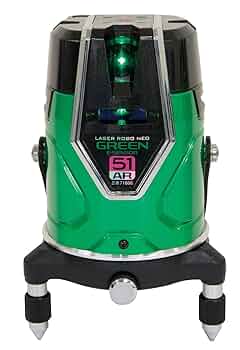 レーザー墨出し機 レーザーロボネオ イーセンサー51AR シンワ 〔電子整準〕レーザーロボ「LEXIA-E」51ARグリーン 70887