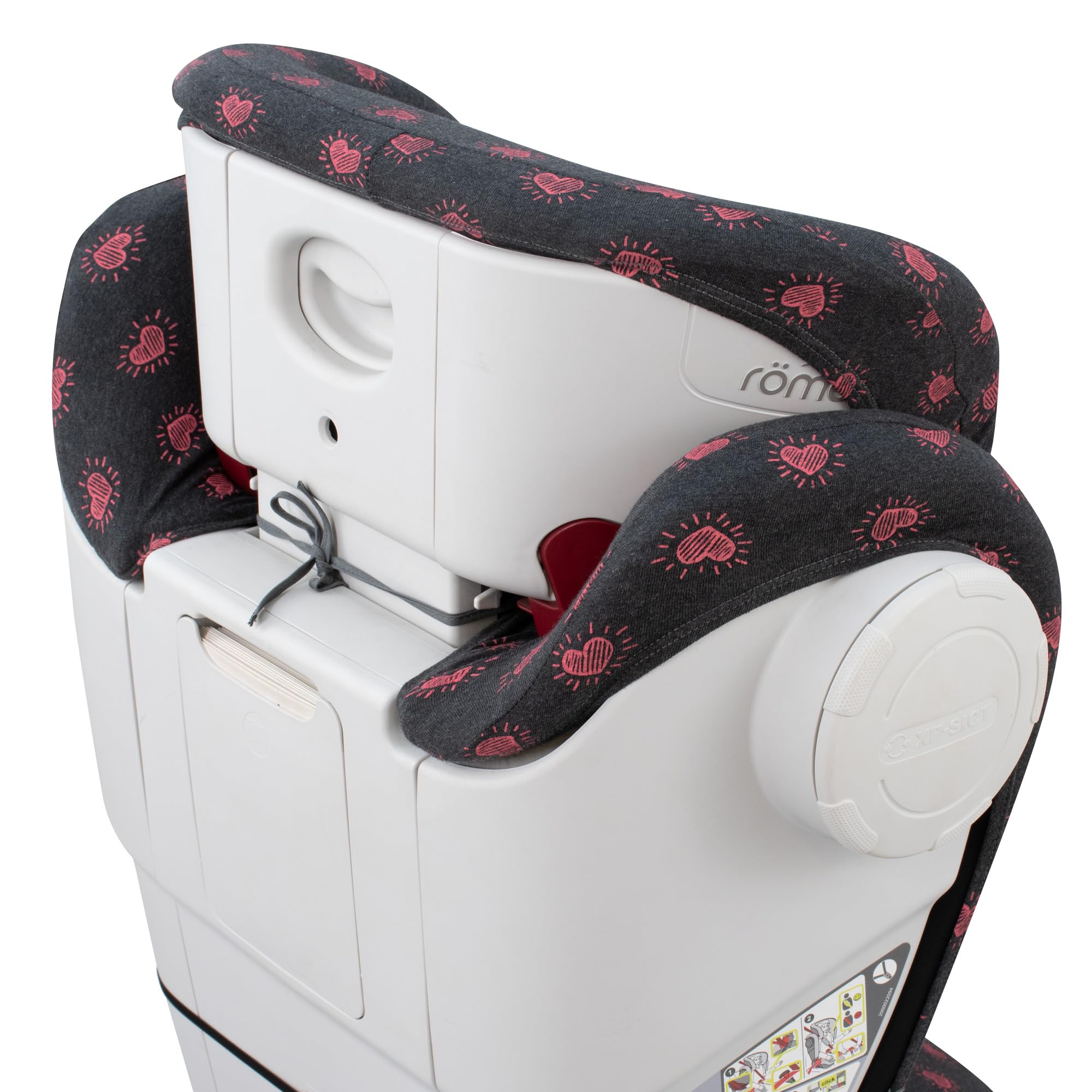JYOKO KIDS Funda Compatible con Romer Kidfix II XP SICT kidfix2 S, Kidfix Z - Line (CON OJAL, FLUOR HEART) — view 6