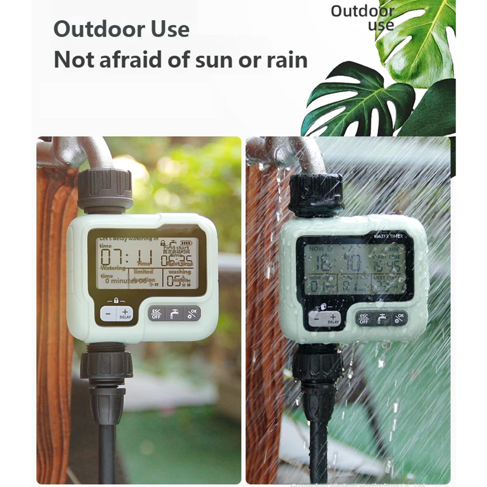 Minuterie d'arrosage automatique pour plantes pour jardin extérieur