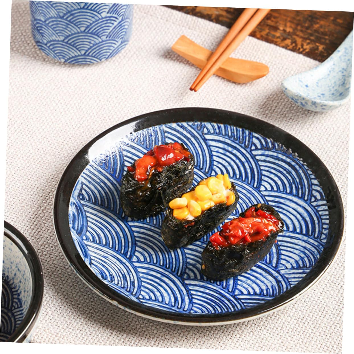 Service de Vaisselle en Céramique Japonaise, 1 Set 4 Pièces