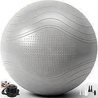 Vista 12 de Gruper Yoga Ball, Multiple Sizes Non Slip Exercise Ball for Workout, Birthing, Balance, Stability, Pregnancy, 2200LB Capacity, Anti Burst Chair for