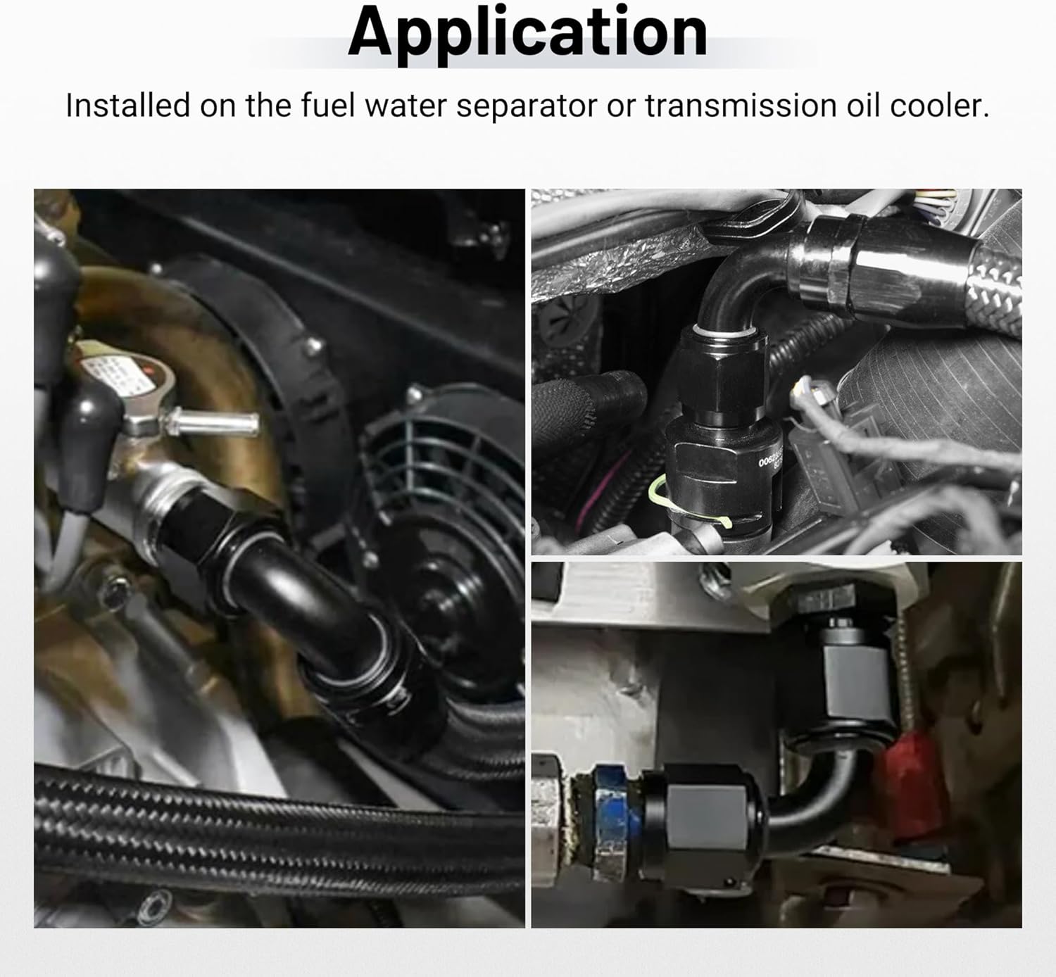 EVIL ENERGY 6AN Female to 6AN Male Full Flow Swivel 90 Degree Coupler Union Fitting Adapter Aluminum - Image 5