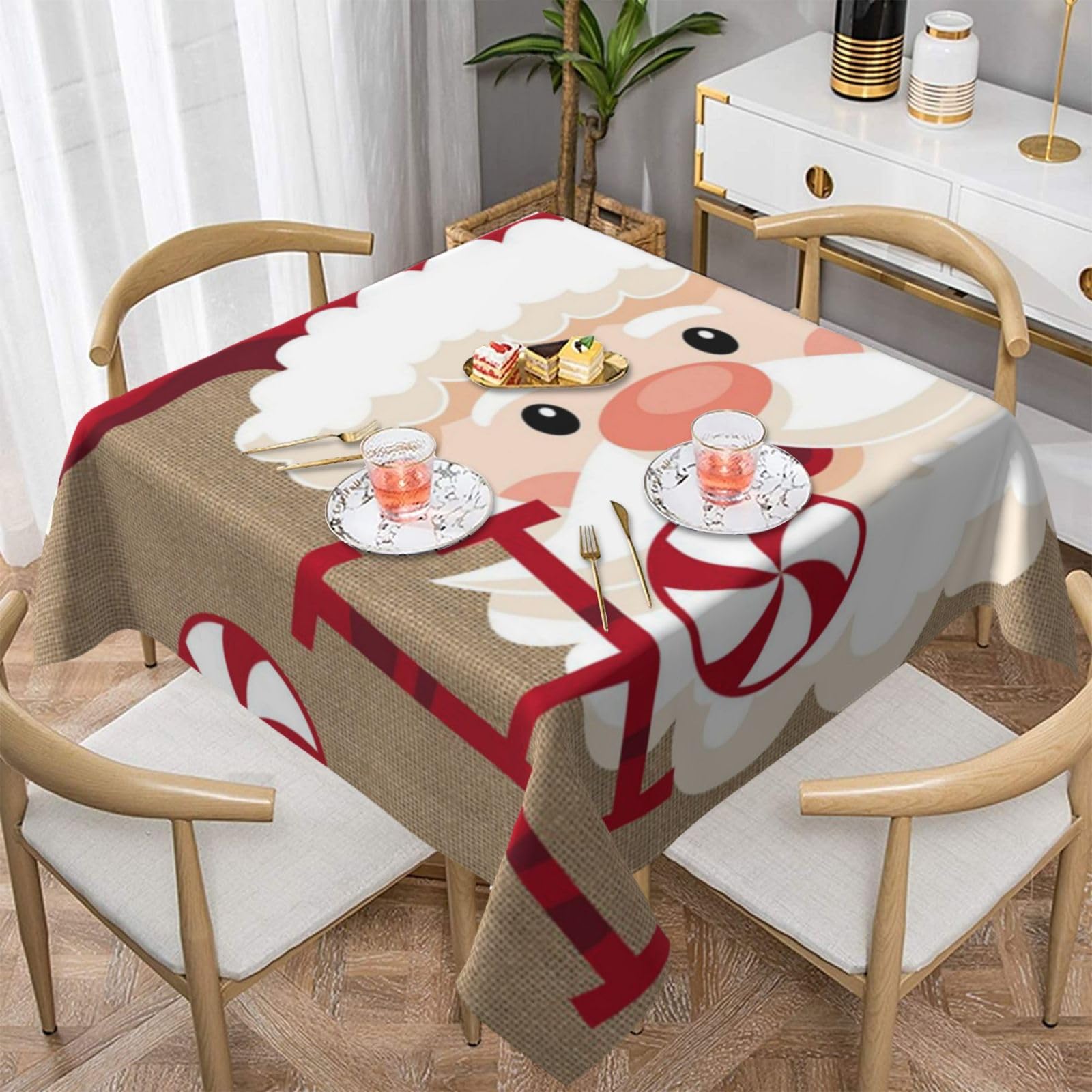 Nappe Merry Christmas anti-poussière et infroissable | Protégez votre table à Noël