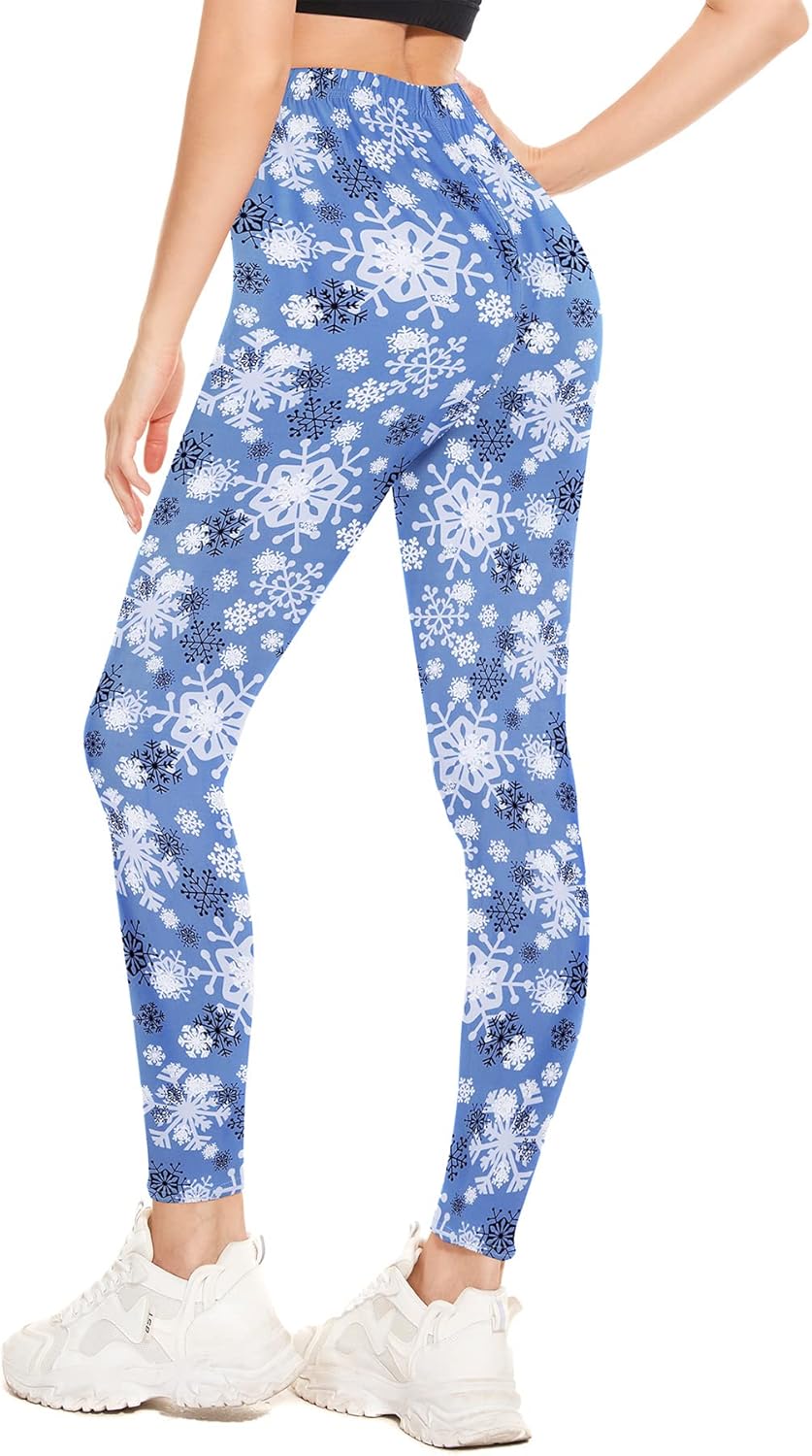 Zando Christmas Printed Leggings for Women Holiday Patterned Tights - High Waisted Stretchy Soft Workout Yoga Pants - Image 7