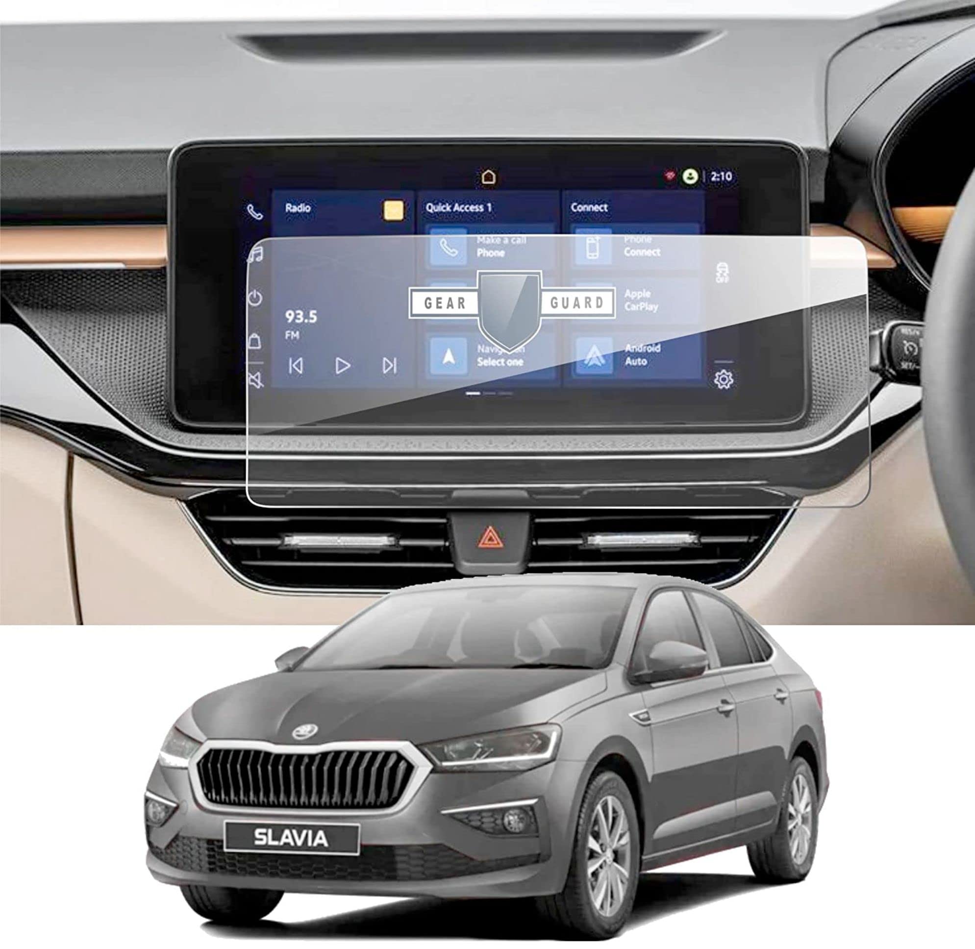 RGY [2 Pack] Screen Protector For Skoda Slavia Car Accessories Navigation Touch Screen Guard - Slavia 10inch Matte-image-22