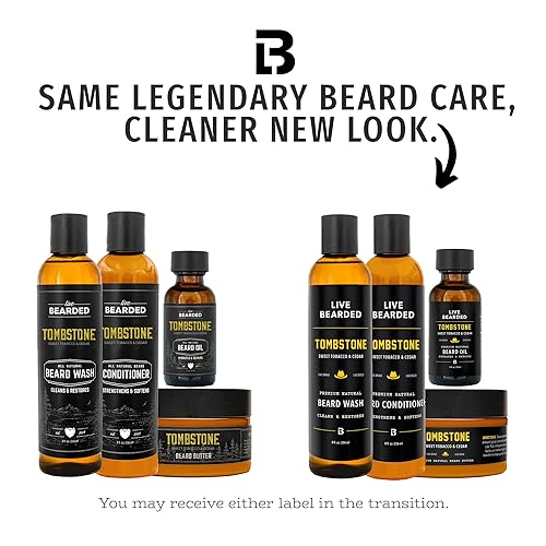 Miniatura 8 de Live Bearded Kit completo de aseo para barba, fabricado en los Estados Unidos con ingredientes totalmente naturales, kit de lavado de barba,