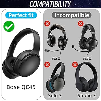 Bose QuietComfort 45 (交換用イヤーパッド付) Amazon | QC45 イヤーパッド Bose QuietComfort 45 交換用パッド