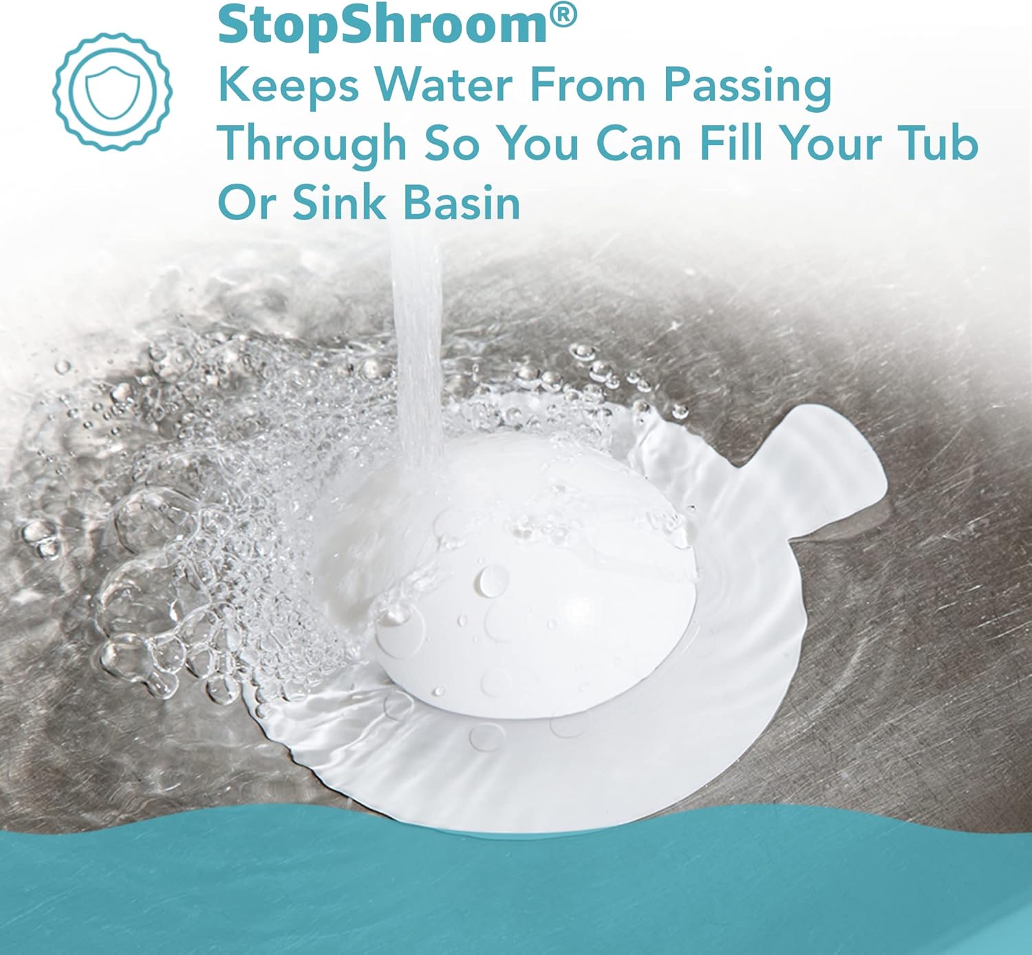 Universal White Silicone Drain Stopper with Suction Cup