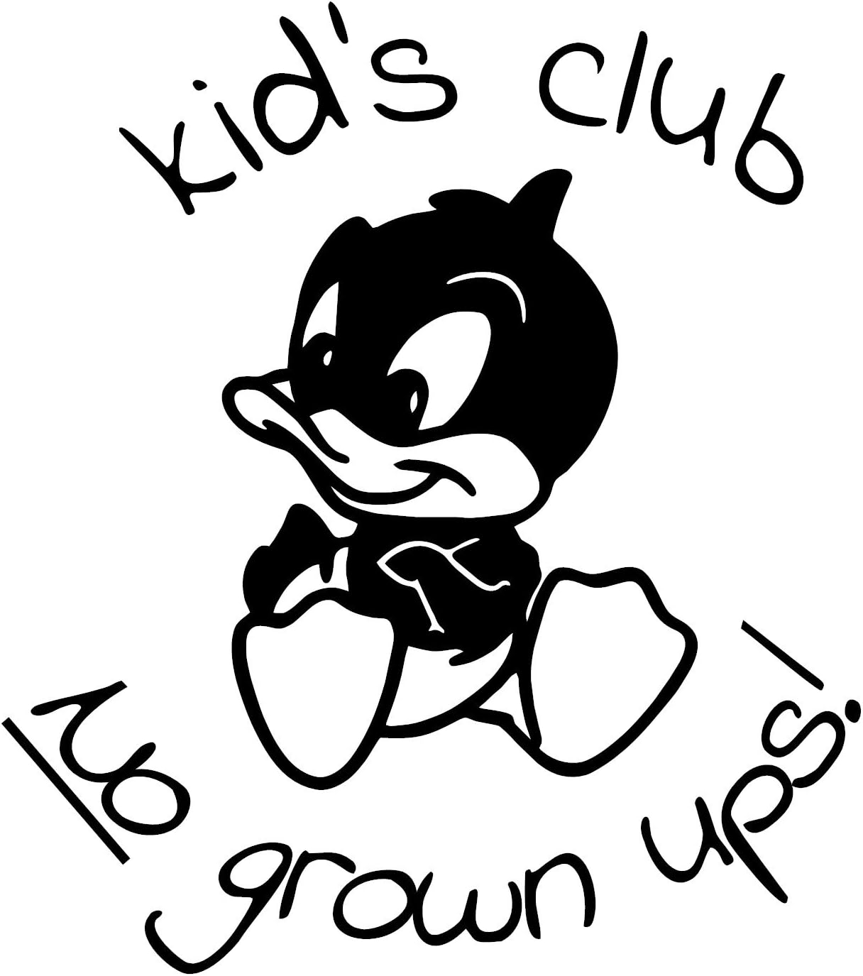 Baby Looney Tunes Wall DecalKid Club No Grown Ups Made