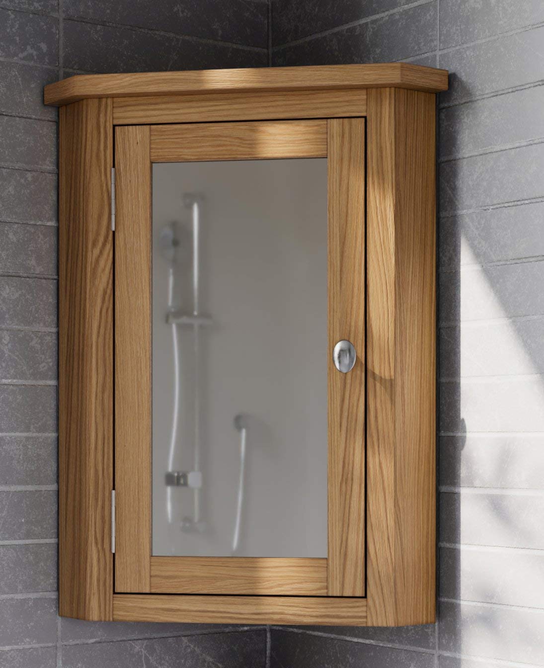 Buy Hallowood Furniture Waverly Oak Corner Bathroom with Mirror