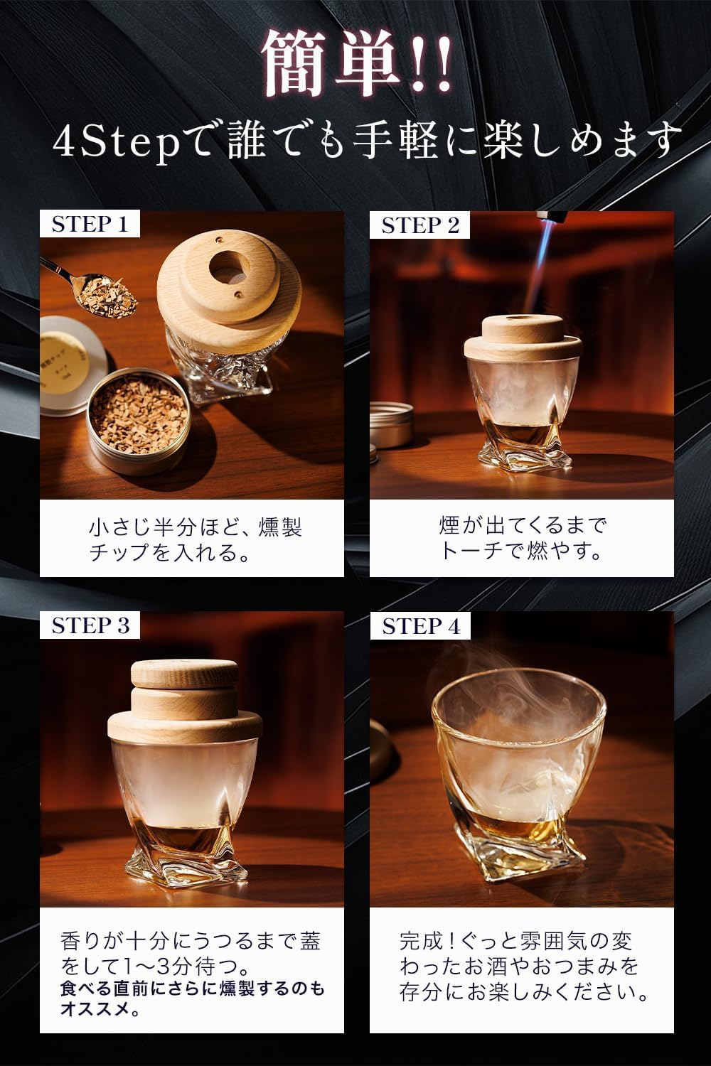 Amazon.co.jp: Glass Top Smoker Premium Torch Chip Set All 4 Types