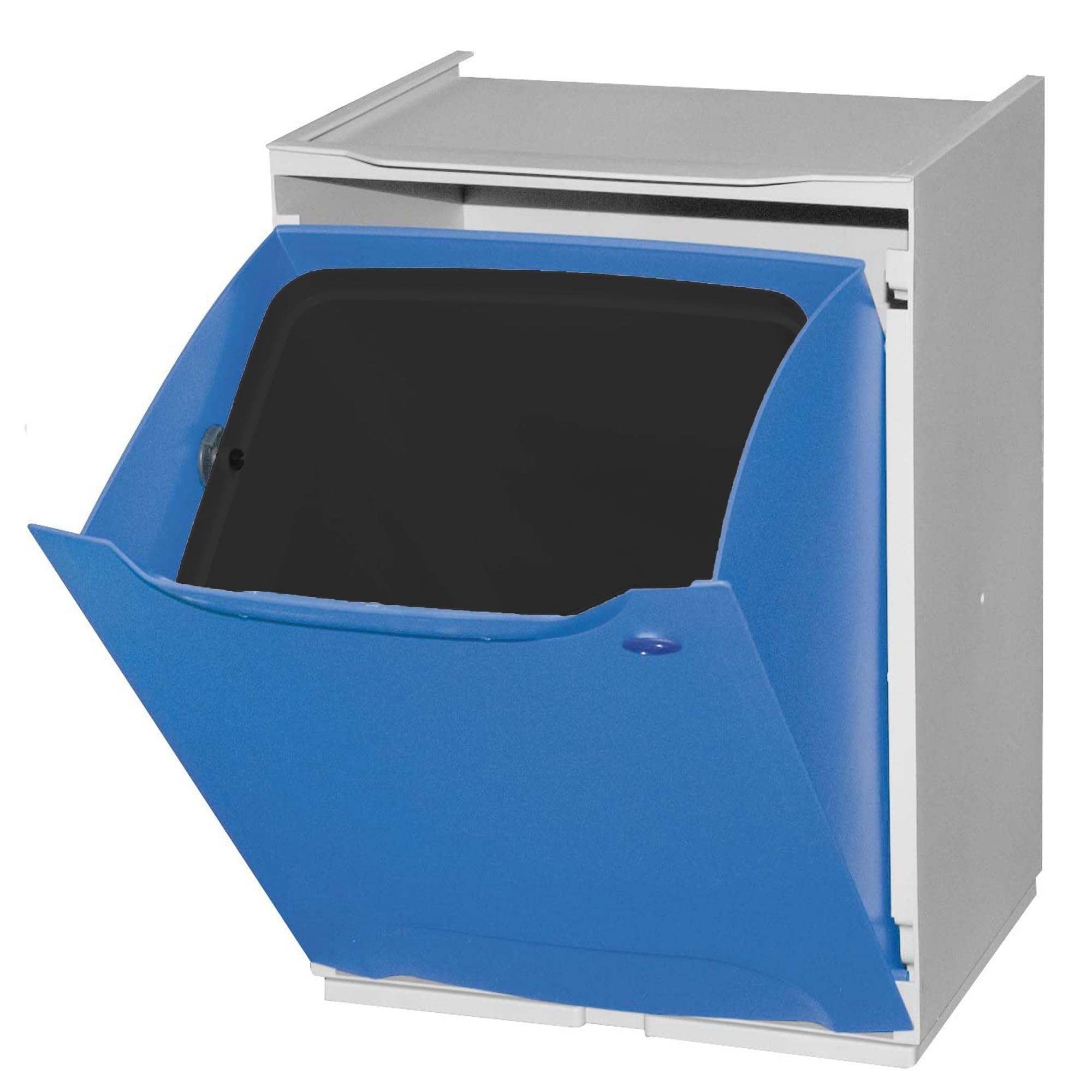 WELL HOME MOBILIARIO & DECORACIÓN Papelera reciclaje en polipropileno color azul, Depósito 20L