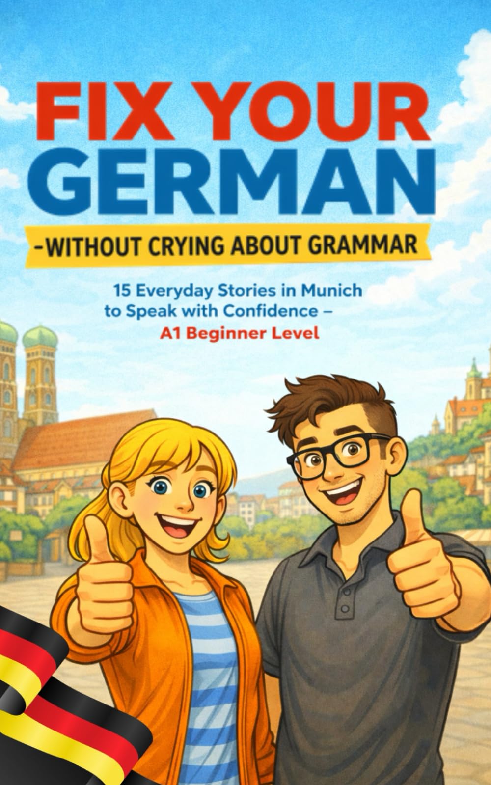 Fix Your German – Without Crying About Grammar: 15 Everyday Stories in Munich to Speak with Confidence – A1 Beginner Level
