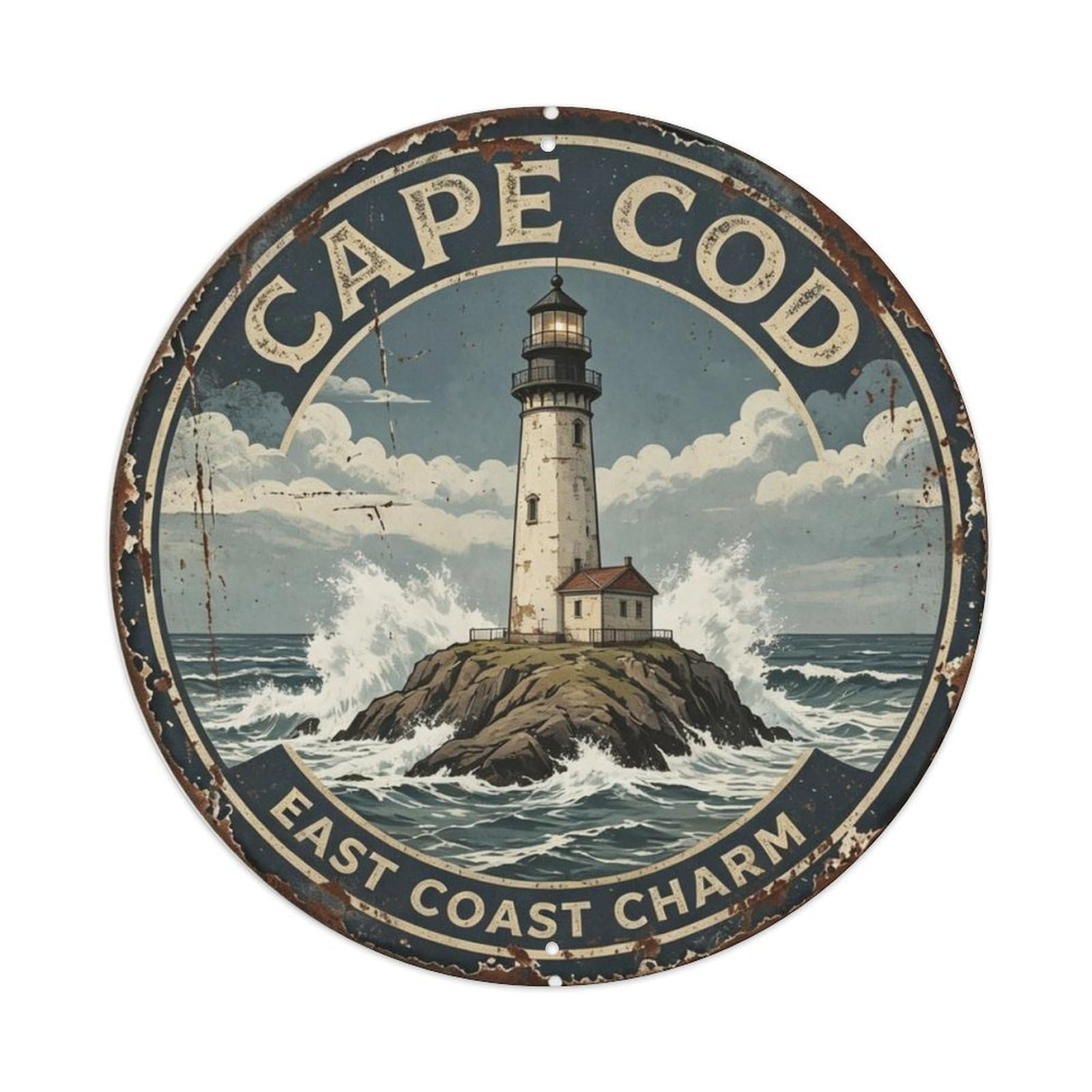 Cape Cod Lighthouse Metal Tin Sign Plaque