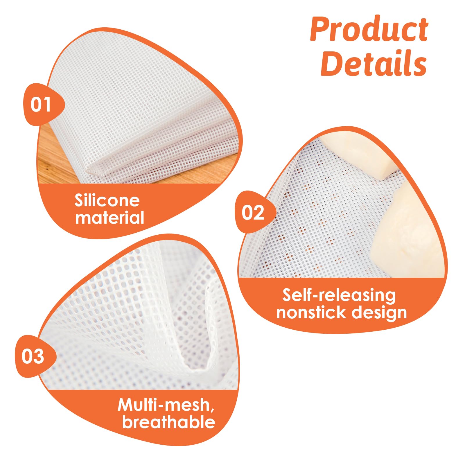 4 Piezas Hojas Deshidratadoras de Silicona Antiadherente Rejilla para Deshidratar sin BPA Lámina Deshidratador para Secadora de Frutas, Estera Vapor Reutilizable de Malla para Hornear, 30 x 30 cm